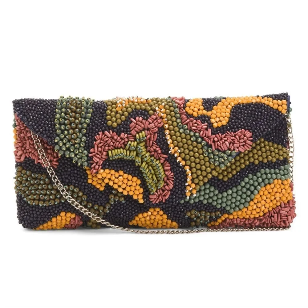 Beaded Multicolor Clutch